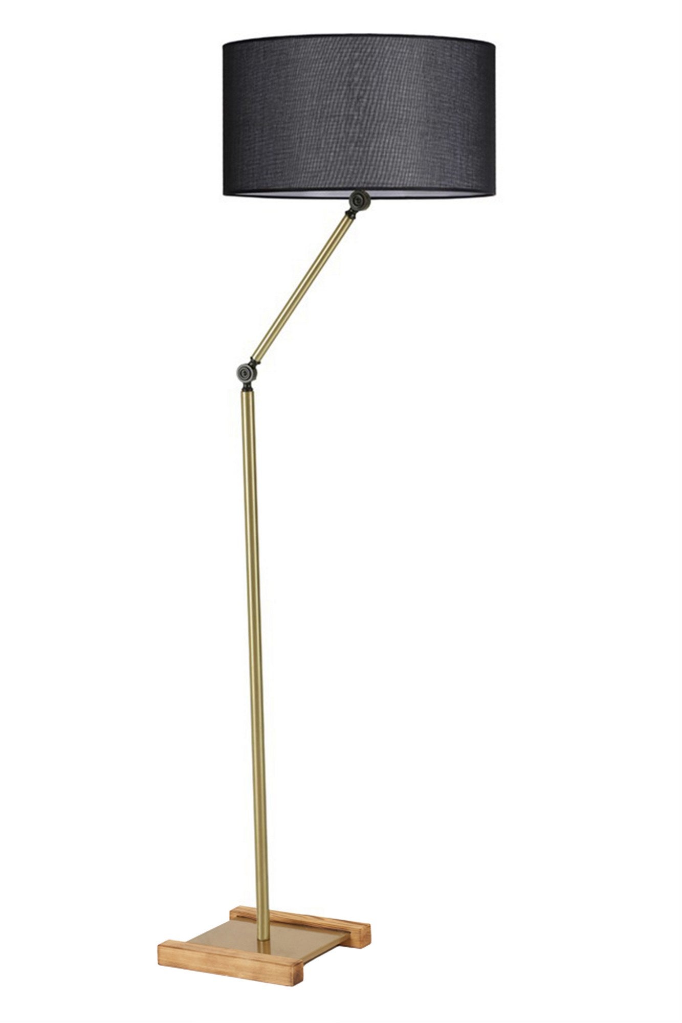 Candeeiro de Pé – 165 cm – Dourado e Preto – Metal