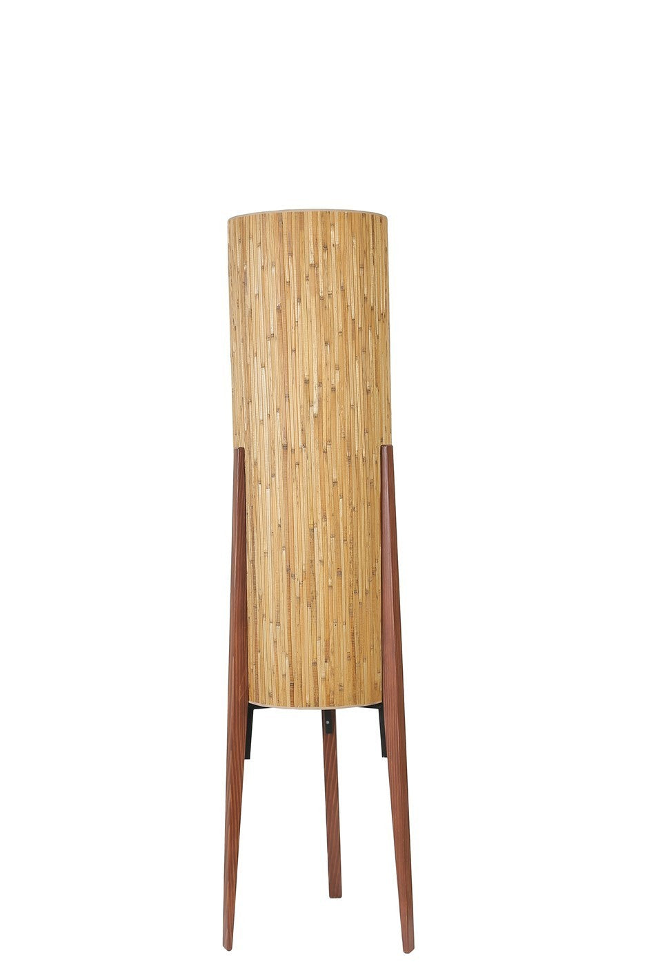 Candeeiro de Pé – 140 cm – Carvalho e Noz – Metal ou Madeira