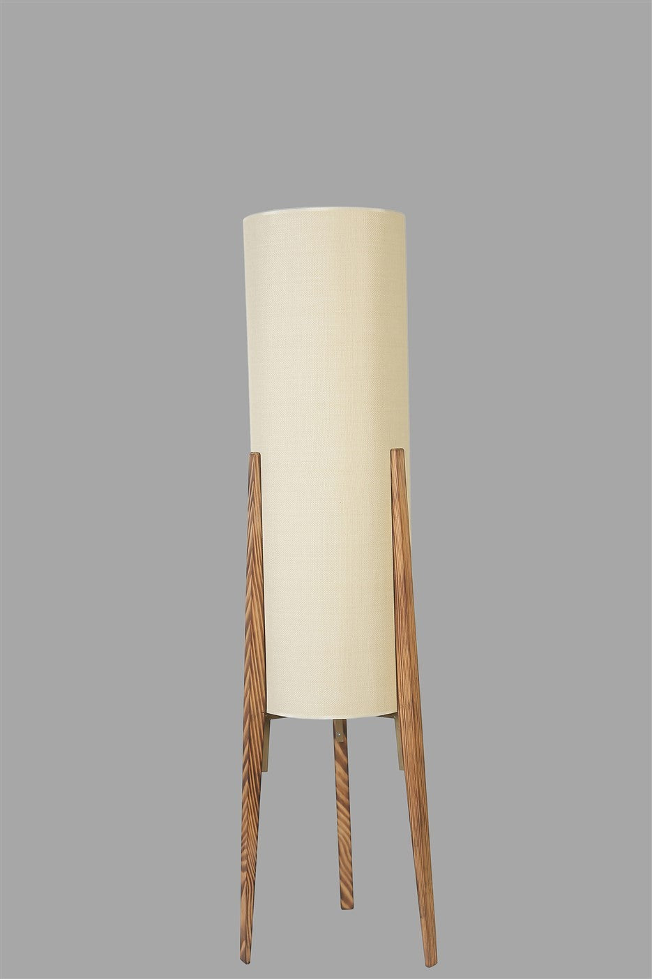 Candeeiro de Pé – 140 cm – Creme e Madeira