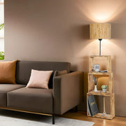 Candeeiro de Pé – 140 cm – Carvalho – Metal ou Madeira