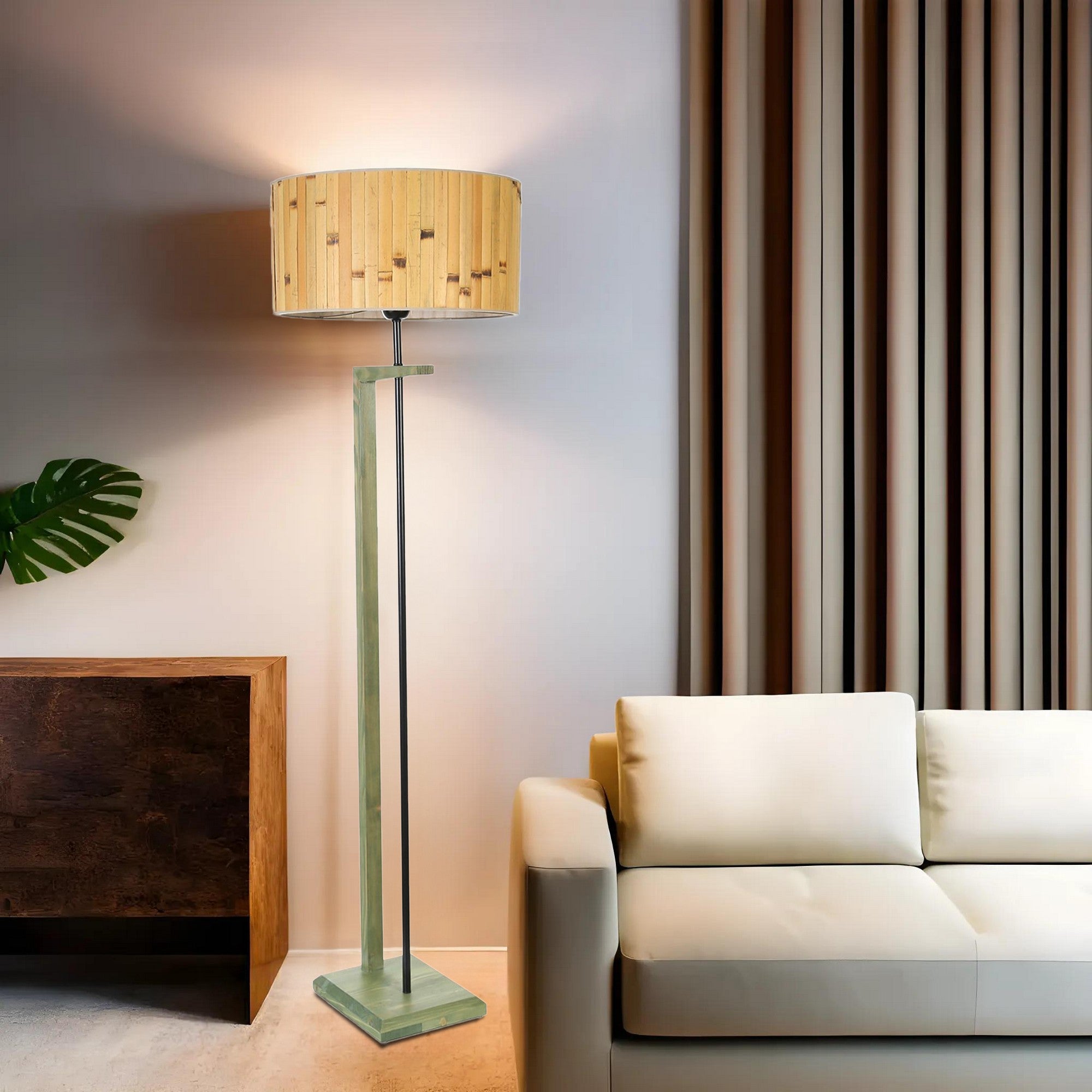 Candeeiro de Pé – 160 cm – Verde – Metal