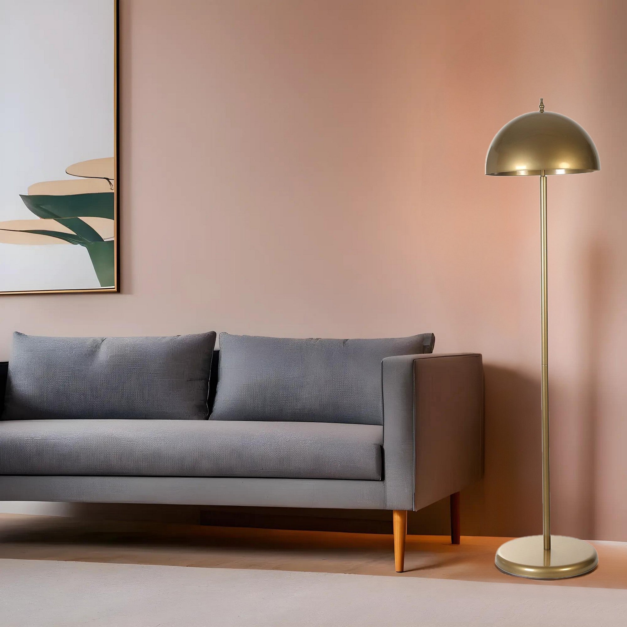 Candeeiro de Pé – 170 cm – Dourado – Metálico