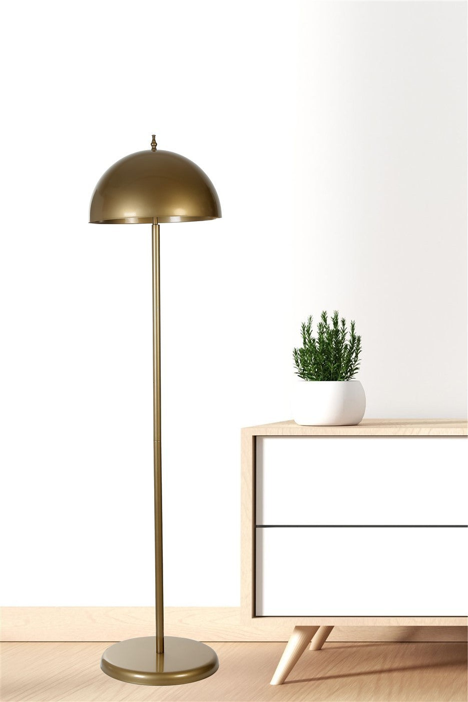 Candeeiro de Pé – 170 cm – Dourado – Metálico