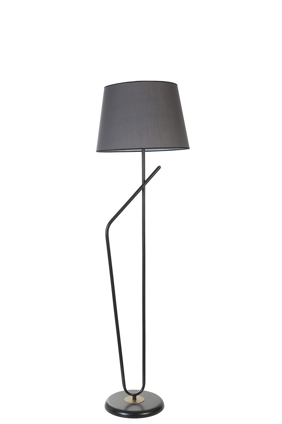 Candeeiro de Pé – 160 cm – Cinza escuro e Preto – Metal