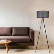 Candeeiro de Pé – 155 cm – Preto – Metal