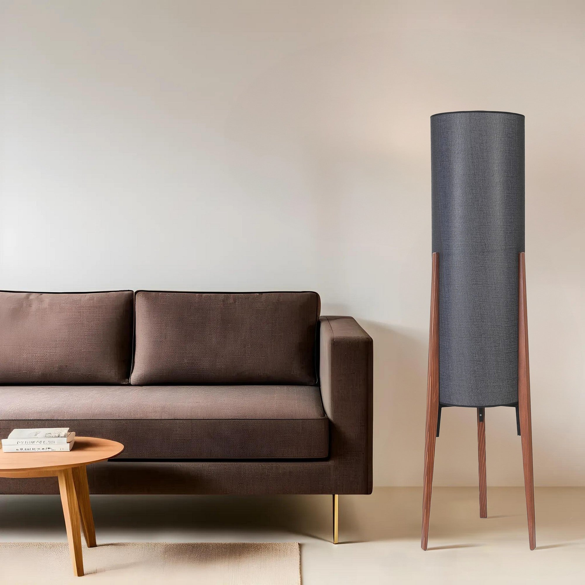 Candeeiro de Pé – 140 cm – Preto – Metal ou Madeira