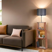 Candeeiro de Pé – 140 cm – Preto, Nogueira – Metal ou Madeira