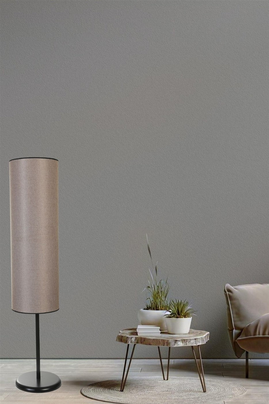 Candeeiro de Pé – 140 cm – Preto – Metal