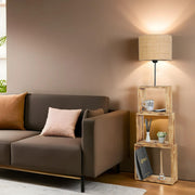 Candeeiro de Pé – 140 cm – Dourado – Metal ou Madeira