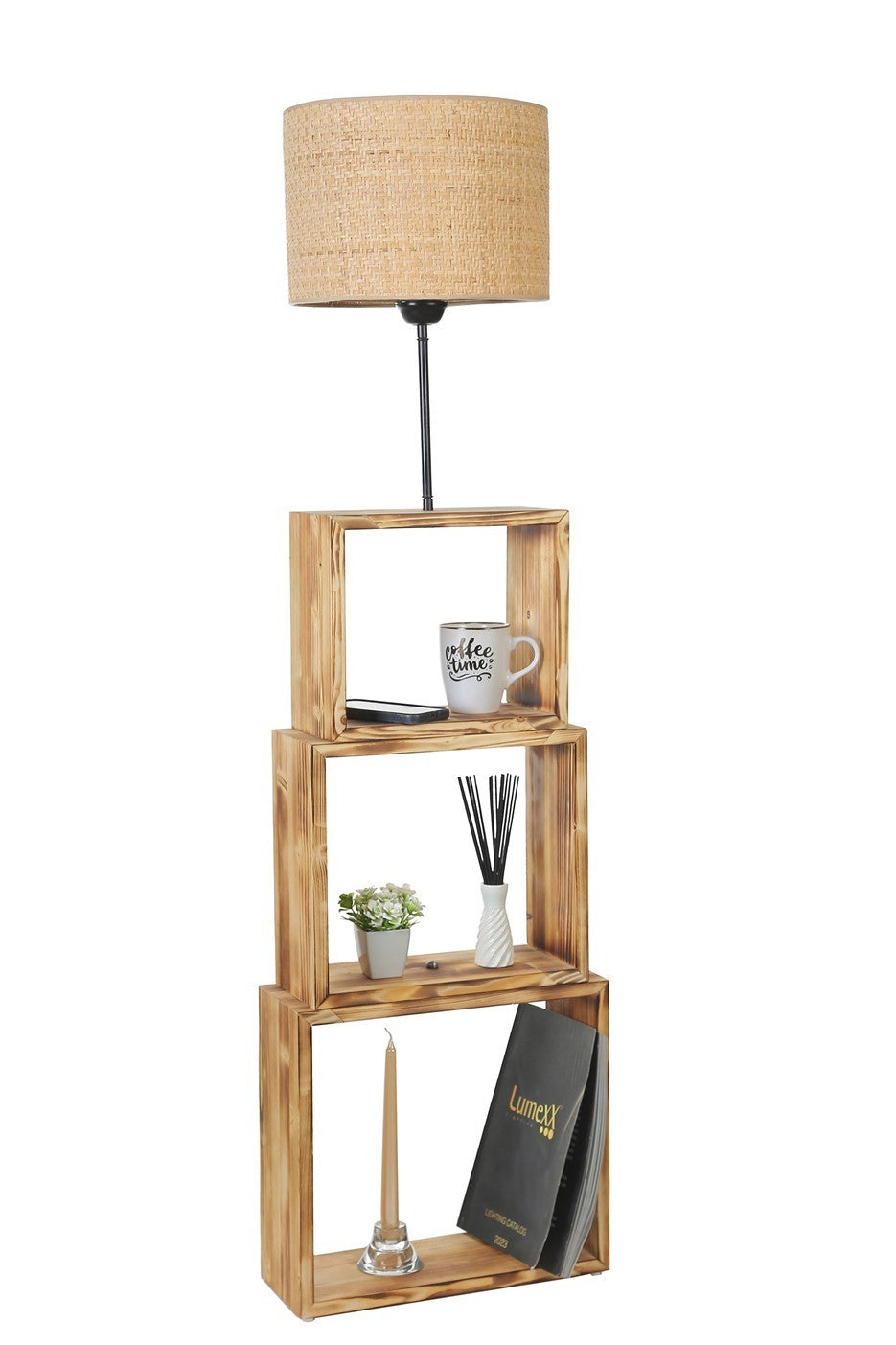 Candeeiro de Pé – 140 cm – Dourado – Metal ou Madeira