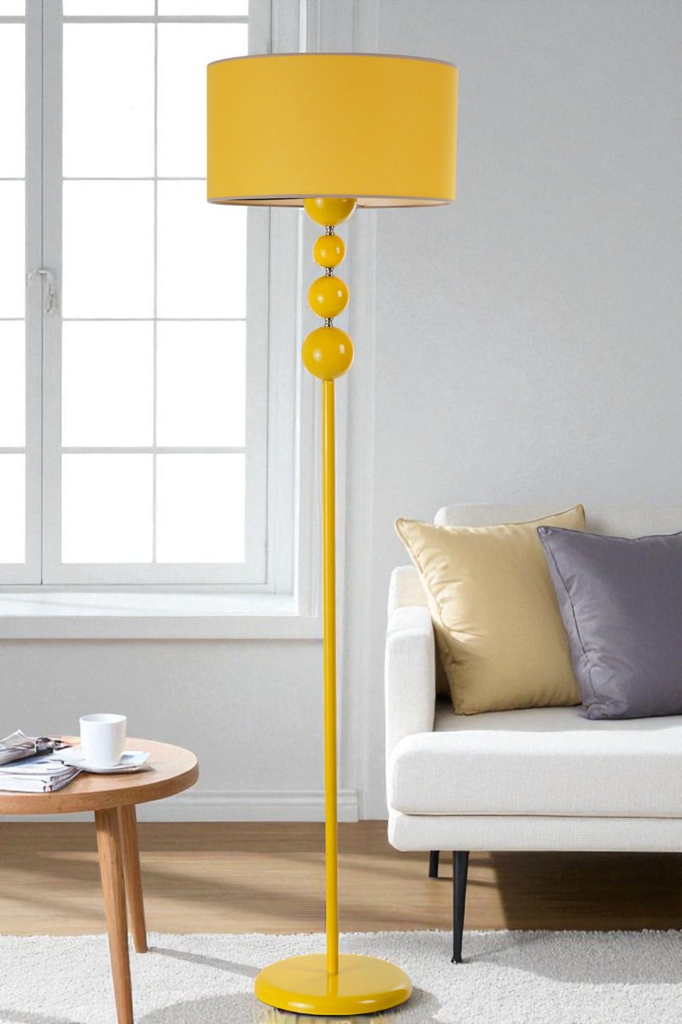 Candeeiro de Pé – 160 cm altura – Mostarda – Metal