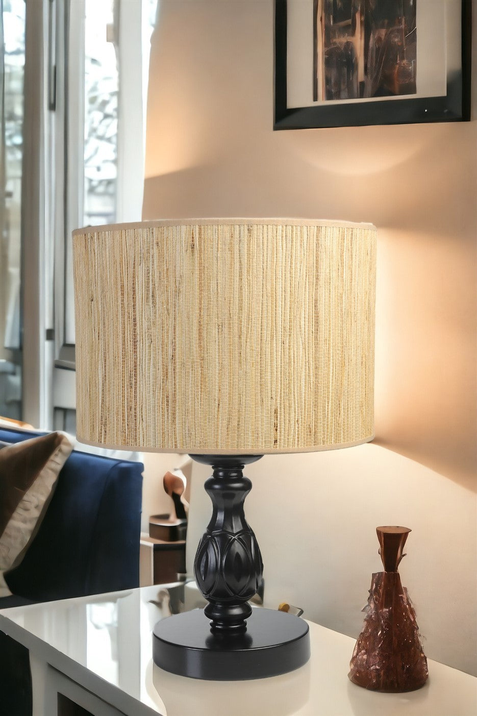Candeeiro de mesa-Bambu-Preto
Bege