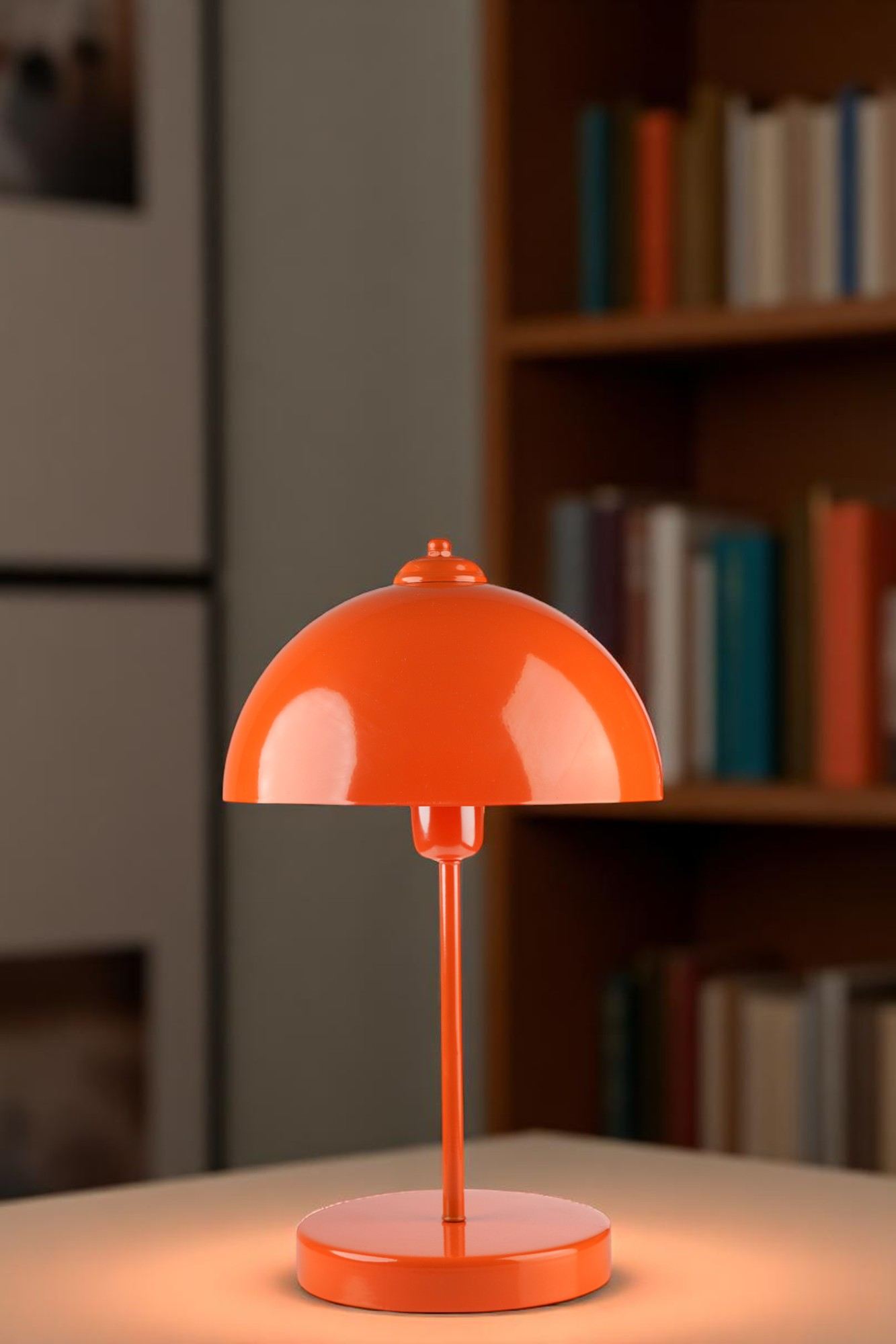 Candeeiro de Mesa – 40 cm – Laranja – Metal
