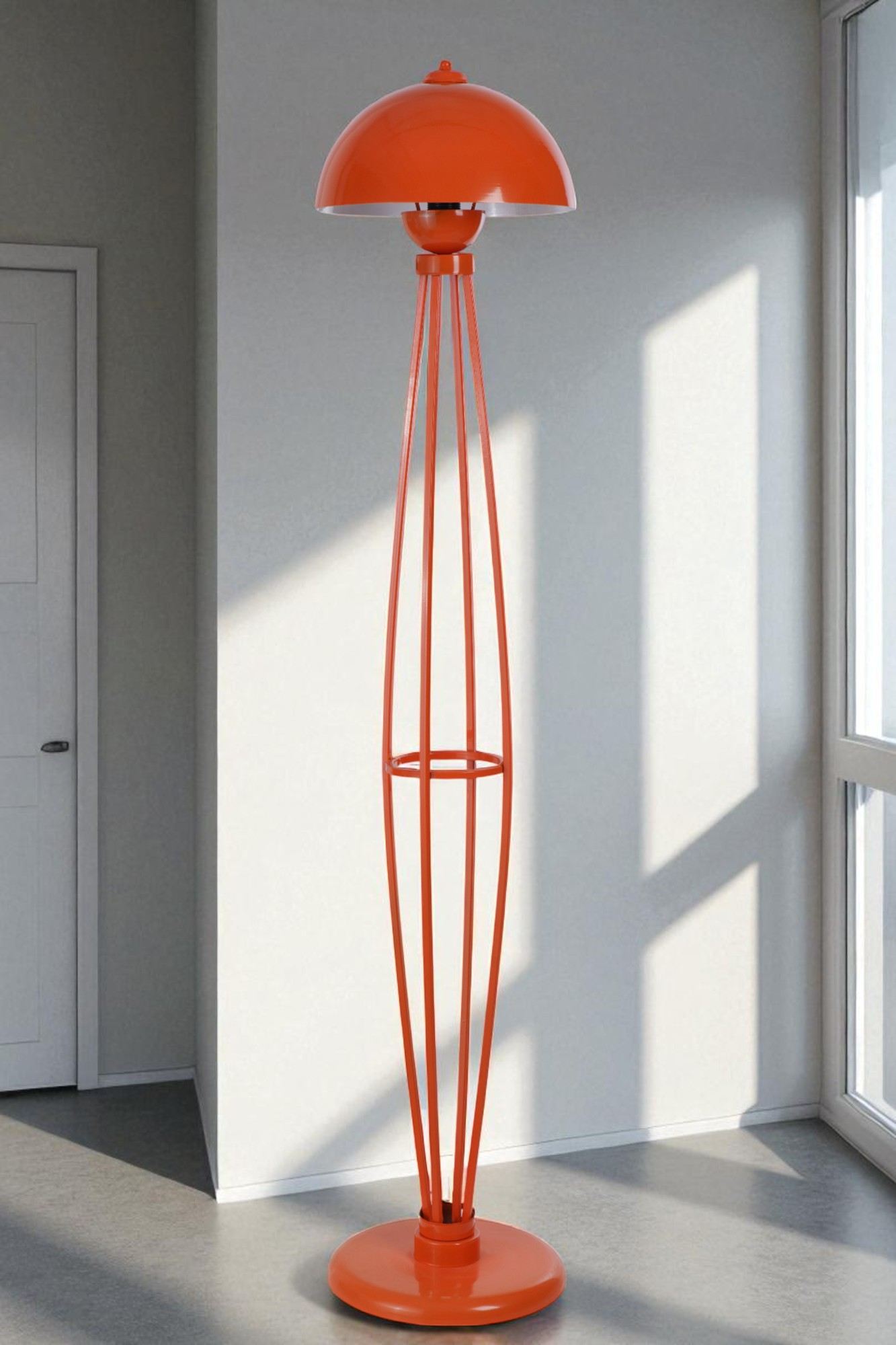 Candeeiro de Pé – 150 cm – Laranja – Metal