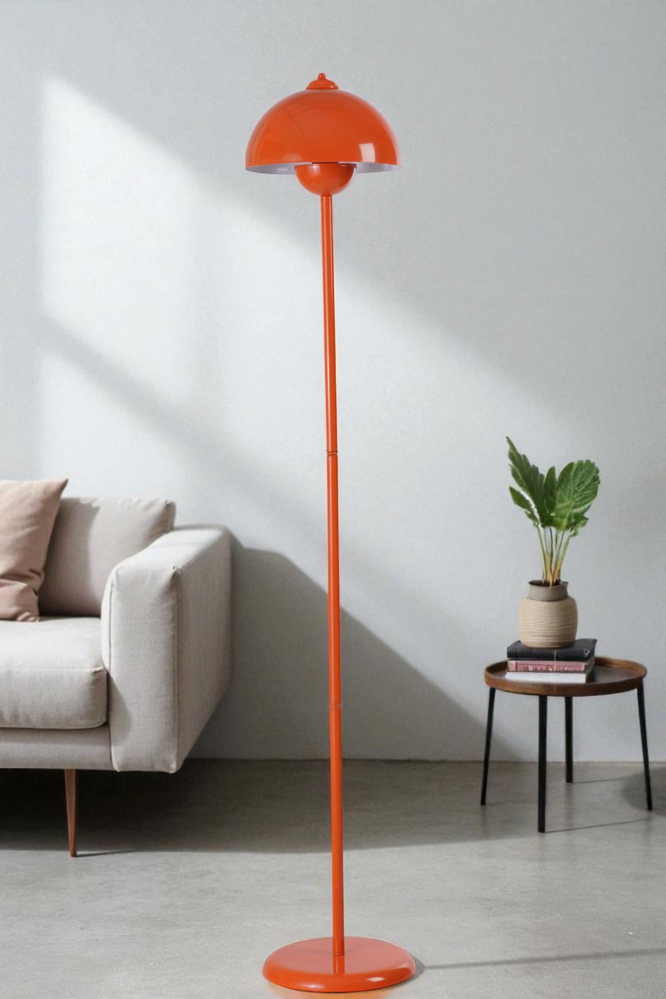 Candeeiro de Pé – 145 cm – Laranja – Metal