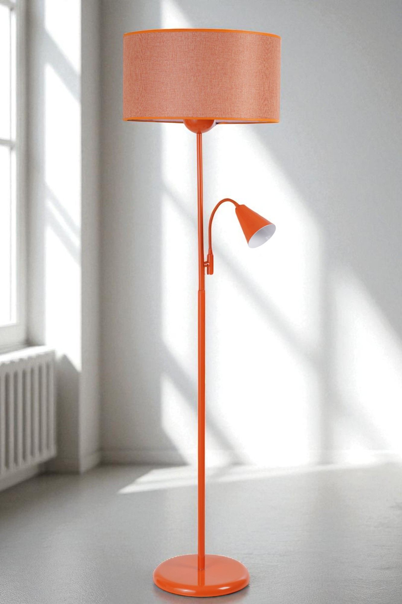 Candeeiro de Pé – 162 cm – Laranja – metal