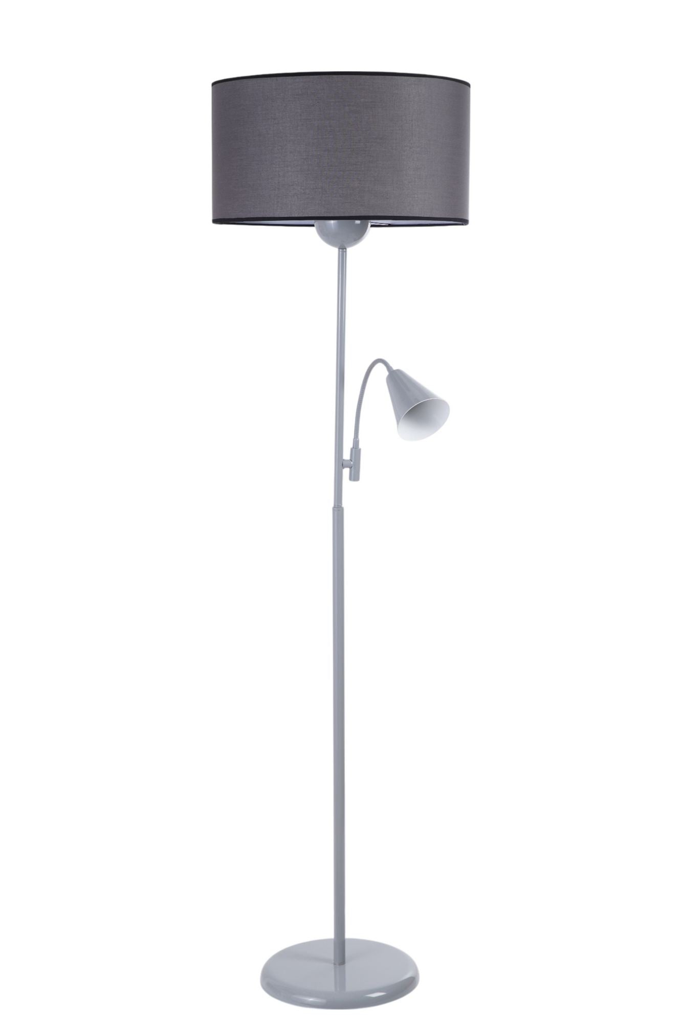 Candeeiro de Pé – 162 cm – Cinza – Metálico