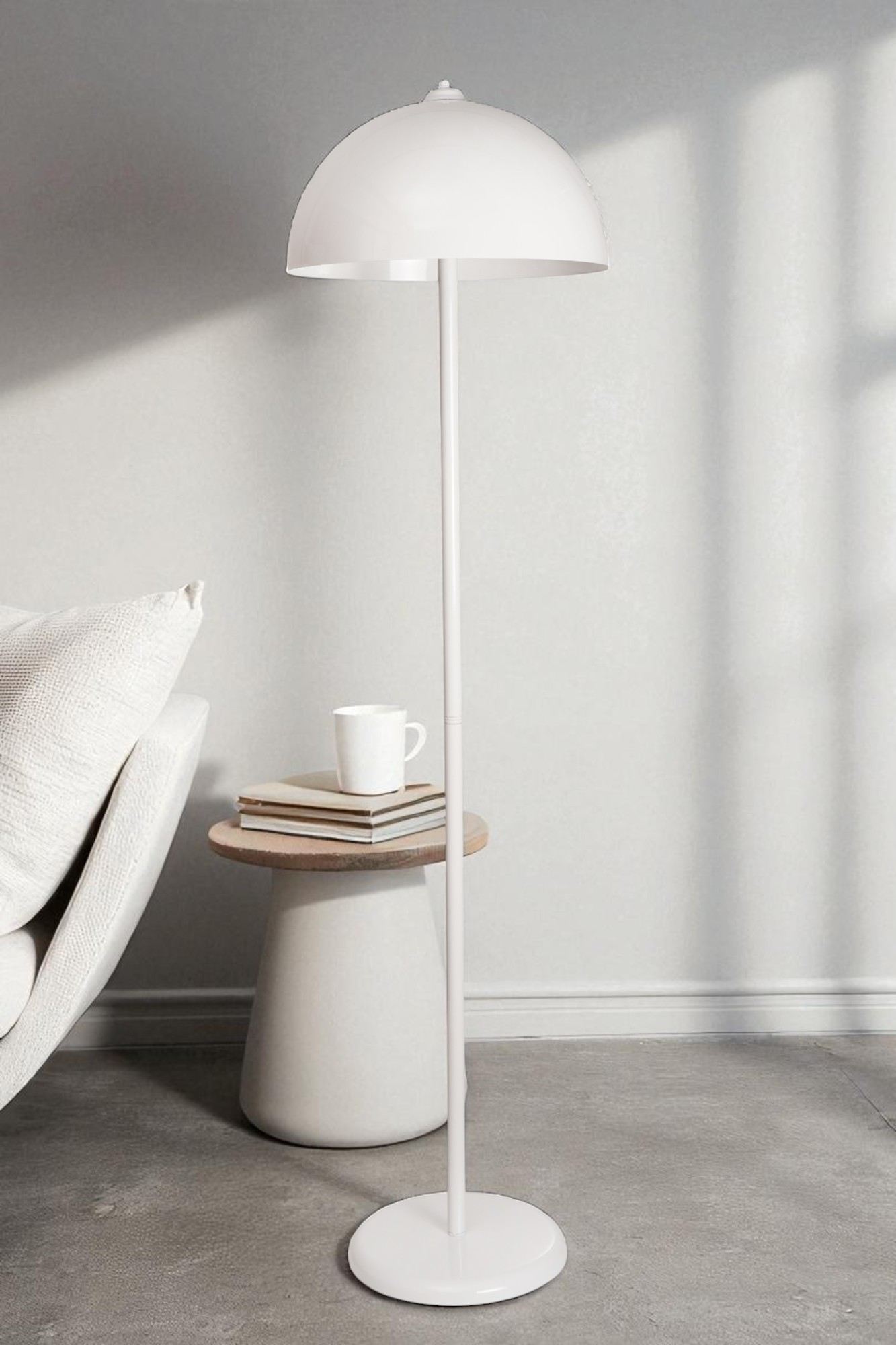 Candeeiro de Pé de Metal – 170 cm de altura – Branco