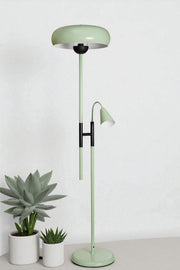 Candeeiro de Pé – 160 cm – Verde Menta e Preto – Metal