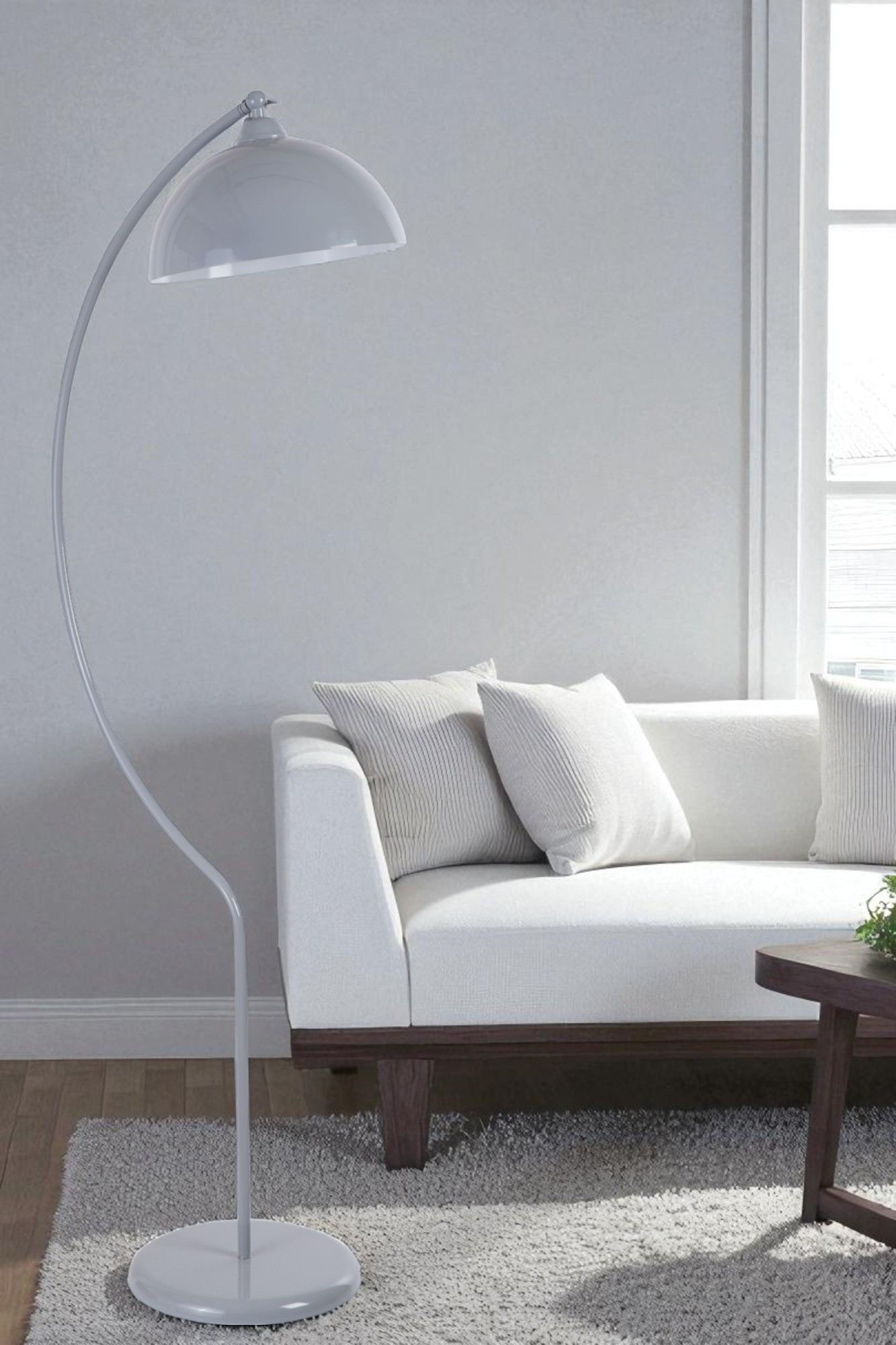 Candeeiro de Pé – 150 cm – Cinza – Metal