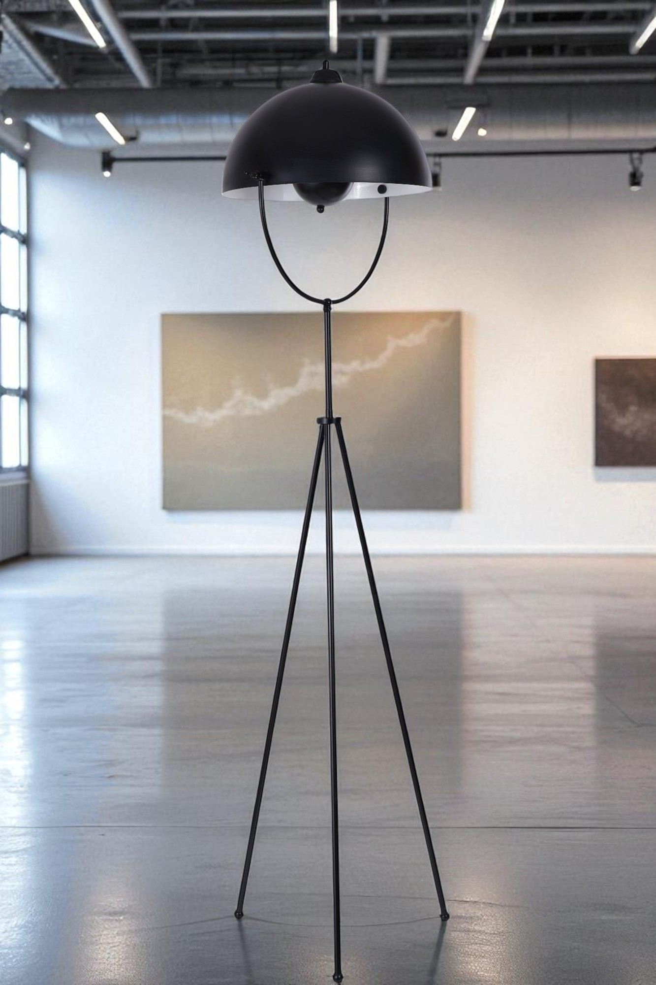 Candeeiro de Pé – 172 cm altura – Preto – Metal