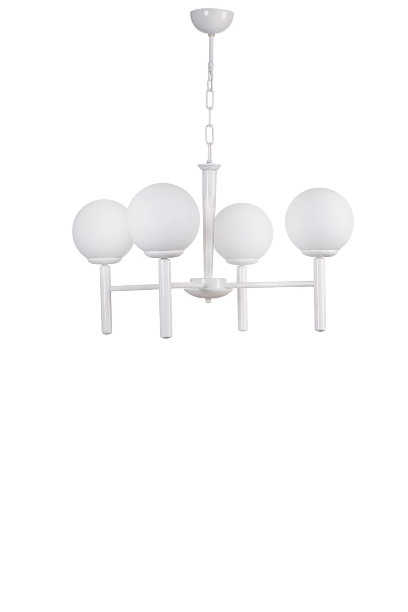 Candeeiro de Teto – Ø15 h:15 cm – Branco – Metal e Vidro