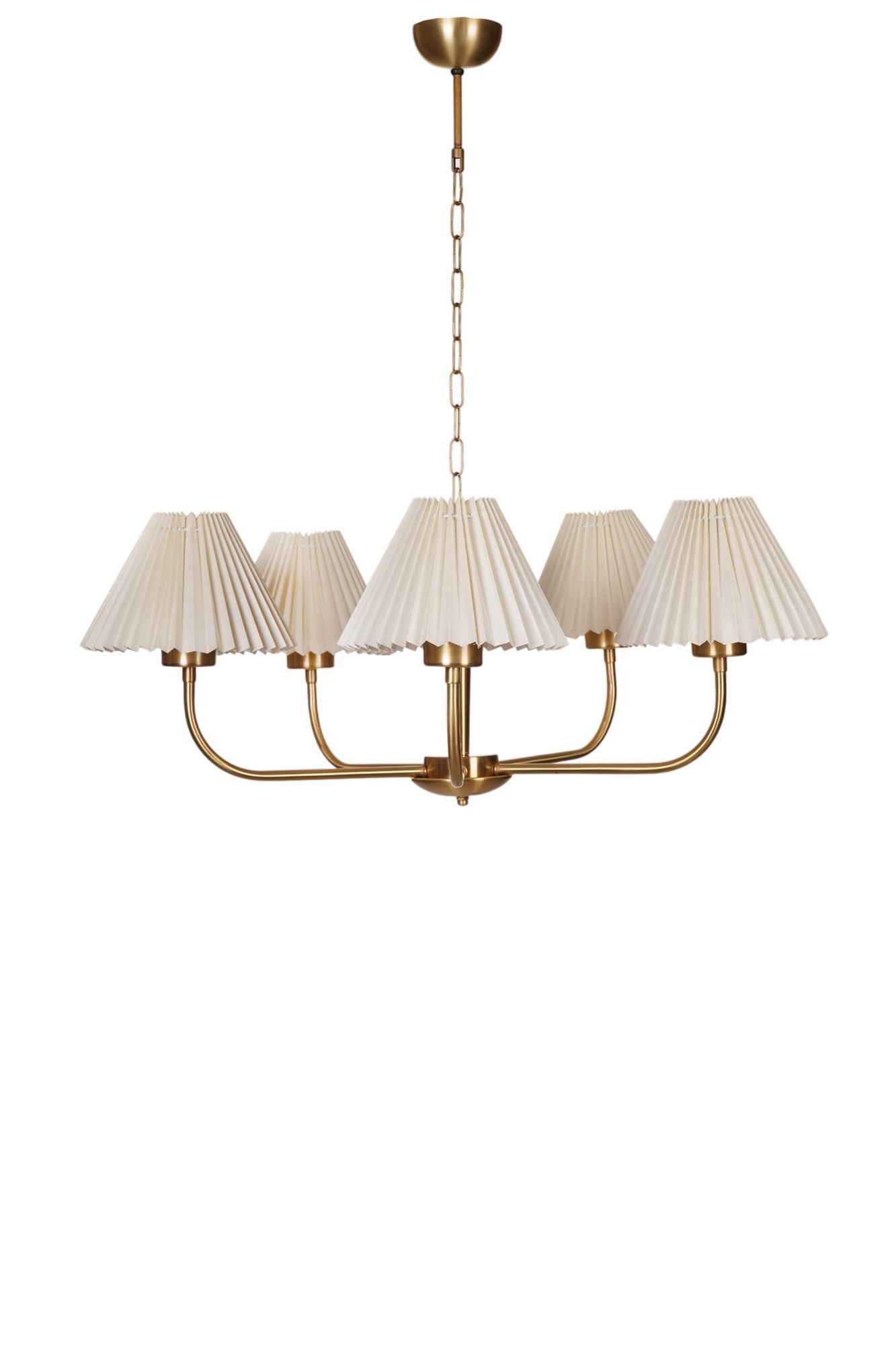 Candeeiro de Teto – Ø23 h:16 cm – Creme e Dourado – Metal e PVC