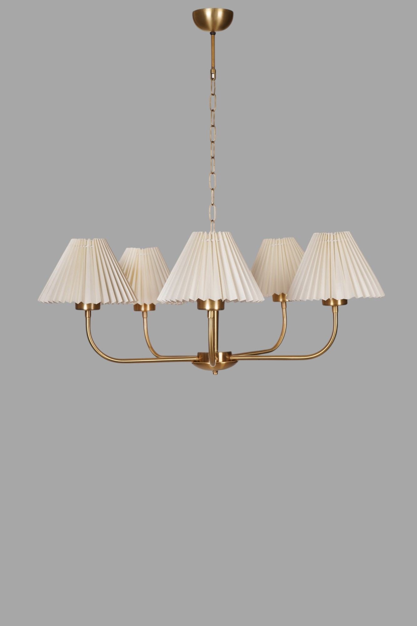 Candeeiro de Teto – Ø23 h:16 cm – Creme e Dourado – Metal e PVC