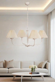 Candeeiro de Teto – 80 cm – Creme e Branco – Metal e PVC