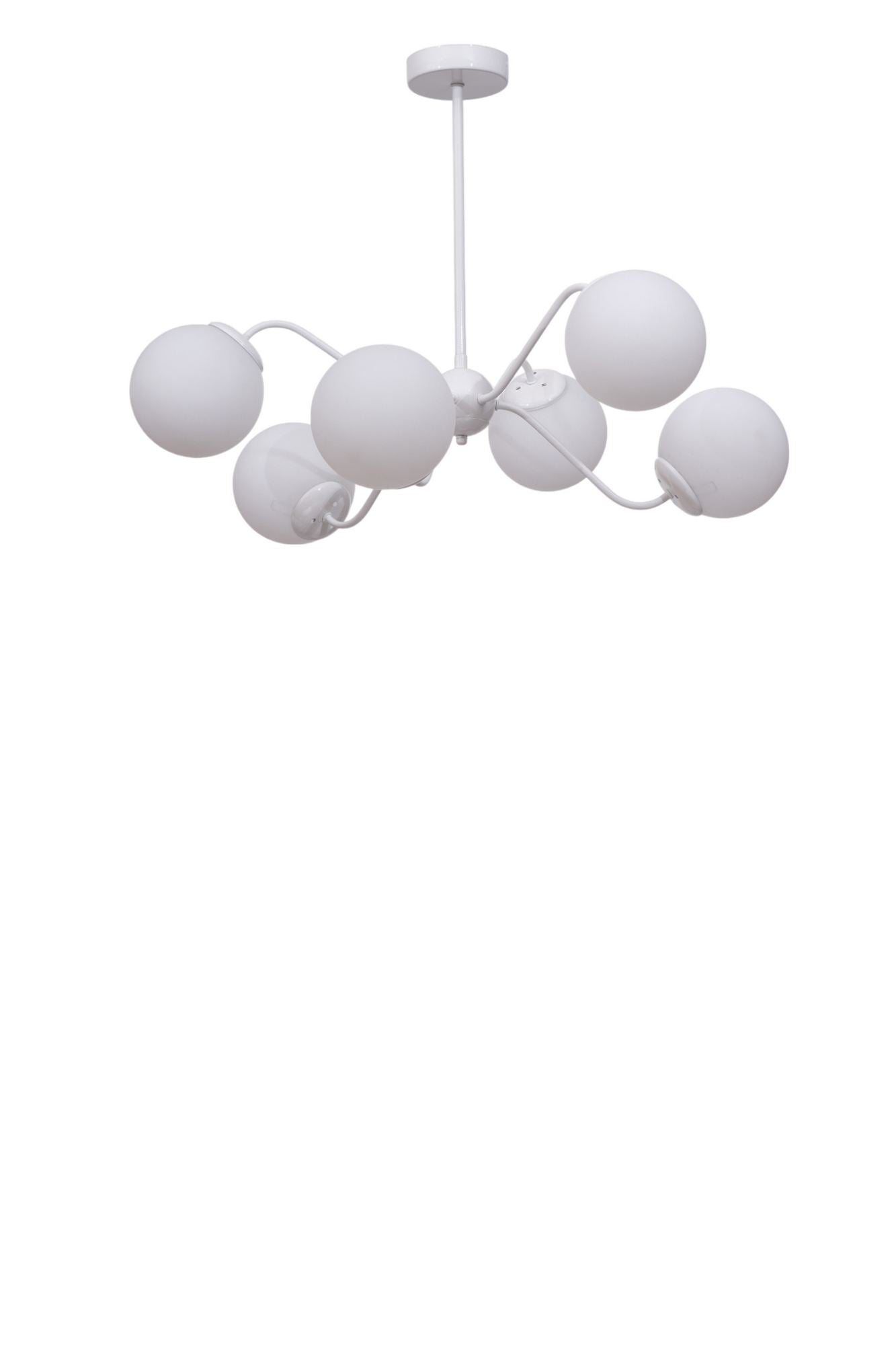 Candeeiro de Teto – 40-60 cm – Branco – Metal e Vidro