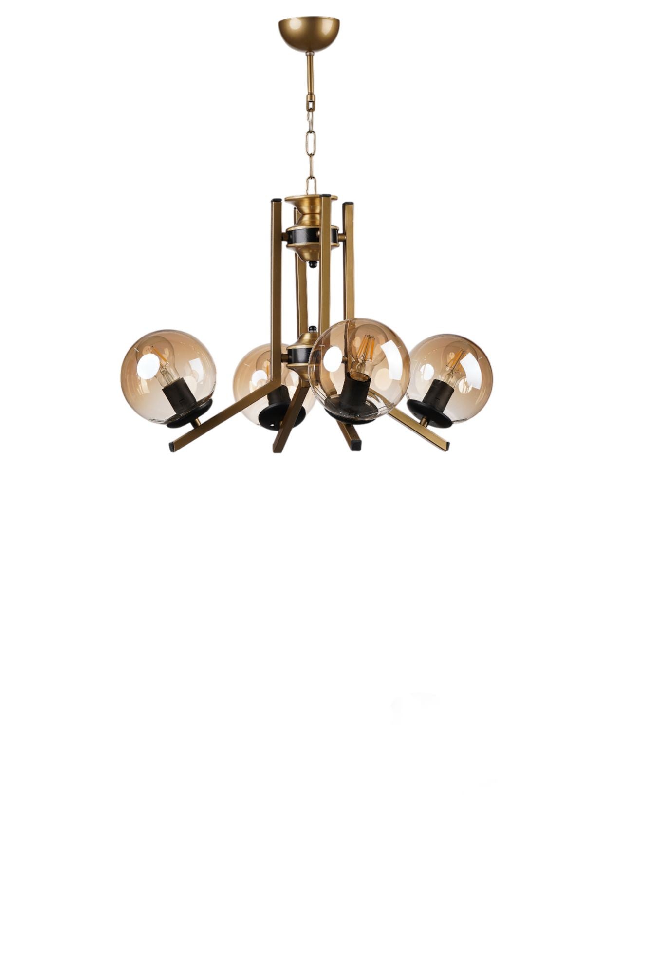 Candeeiro de Teto – 75 cm – Mel e Ouro – Metal