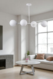 Candeeiro de Teto – Ø15 h:15 cm – Branco – Metal e Vidro