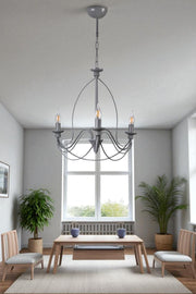 Candeeiro de Teto – 90 cm – Cinza – Metal