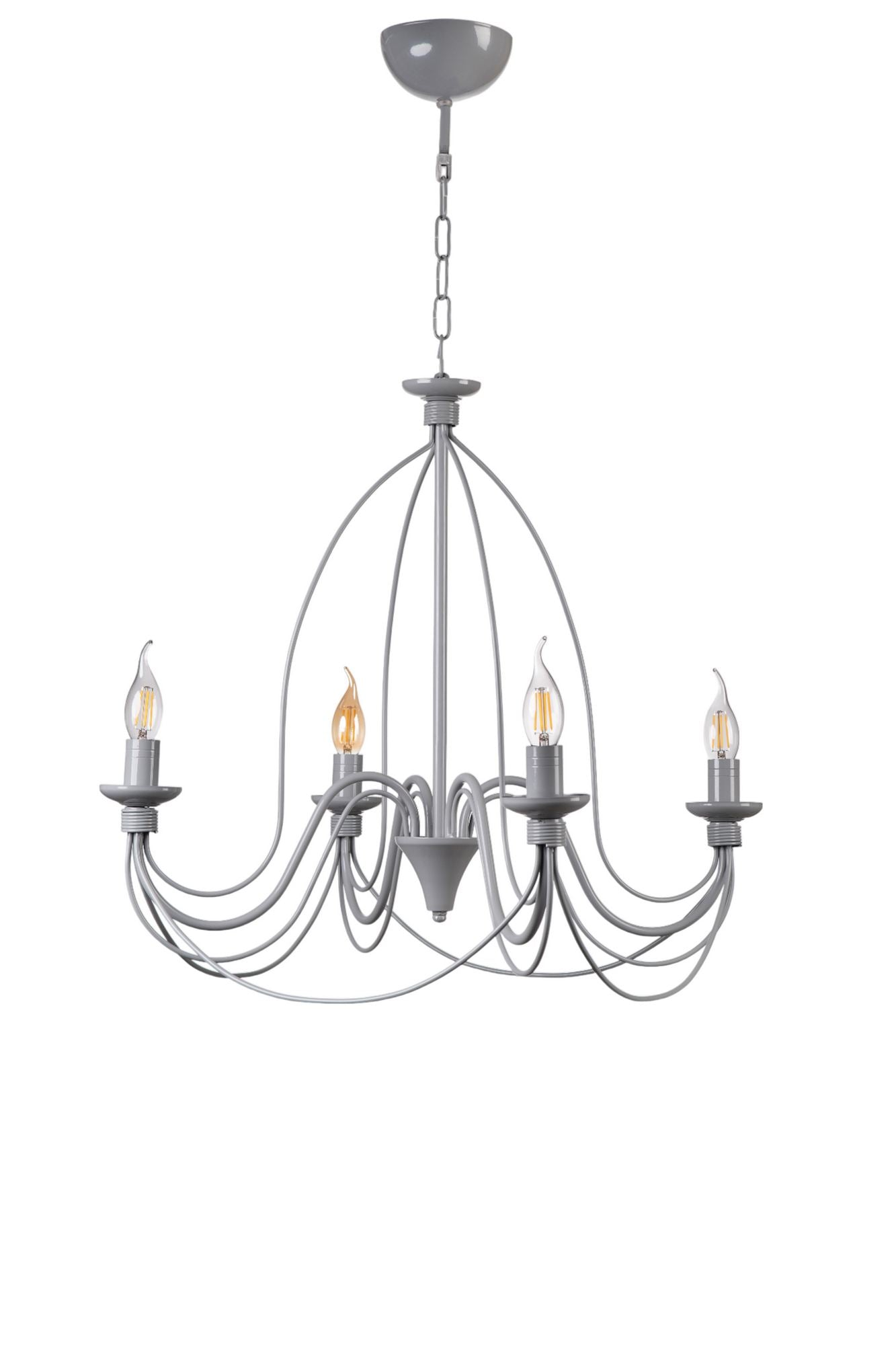 Candeeiro de Teto de Metal - Ø54 h:54 cm - Cinza