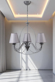 Candeeiro de Teto – 90 cm – Cinza – Metálico