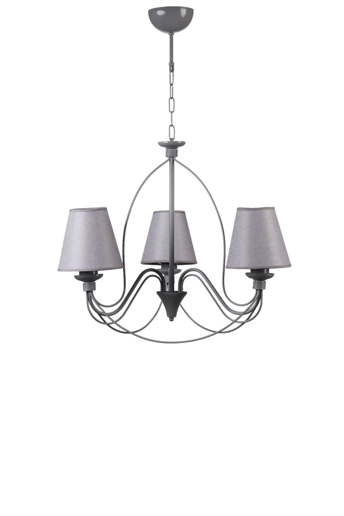 Candeeiro de Teto – 90 cm – Cinza – Metálico