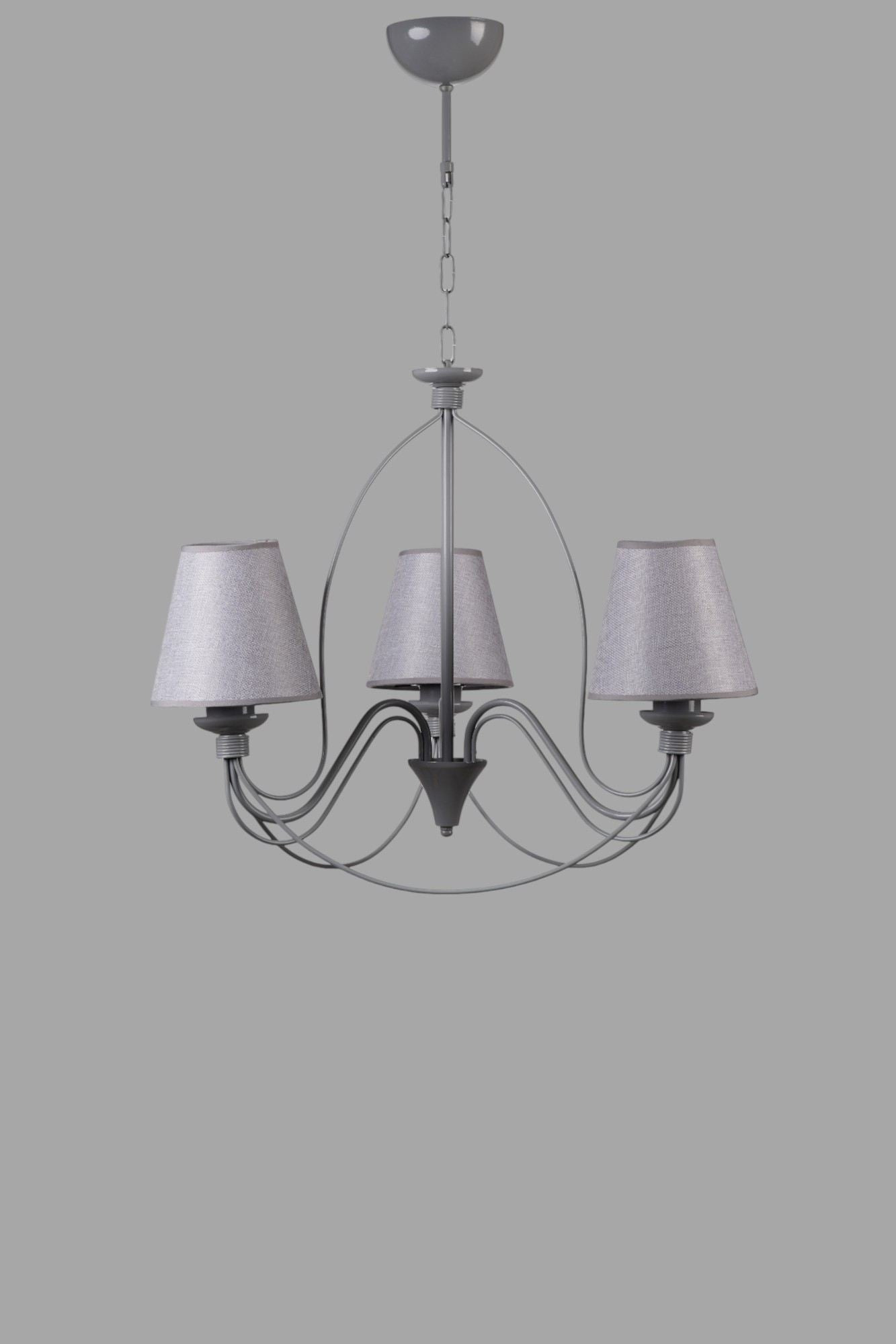 Candeeiro de Teto – 90 cm – Cinza – Metálico