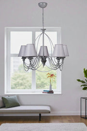 Candeeiro de Teto – 90 cm – Cinza – Metal