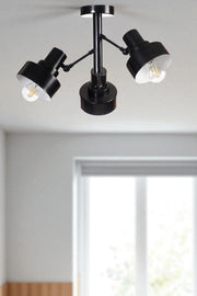 Candeeiro de Teto – 42 cm – Preto – Metal