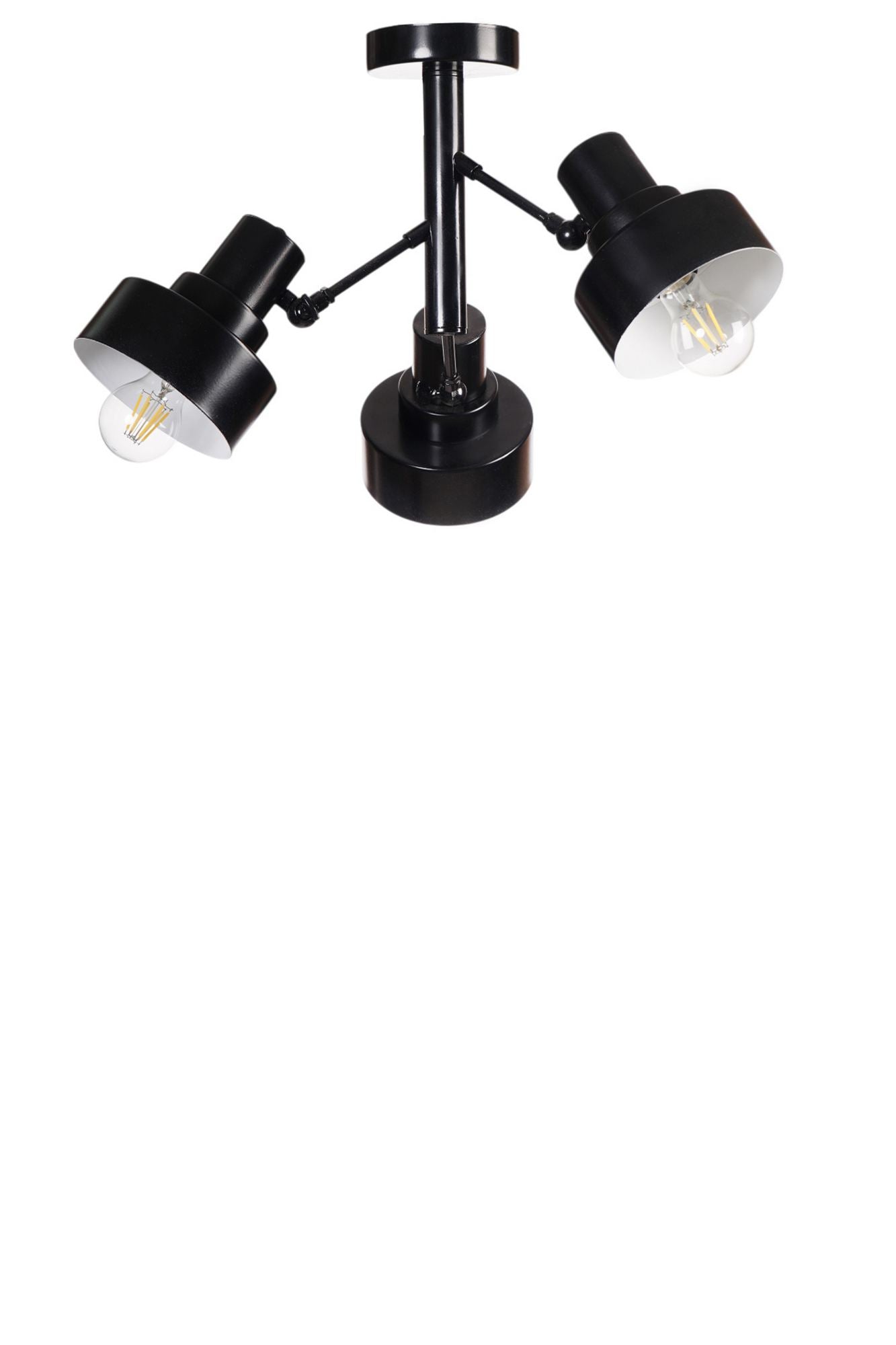 Candeeiro de Teto – 42 cm – Preto – Metal