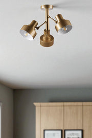 Candeeiro de Teto - Ø14 h:20 cm - Dourado - Metal