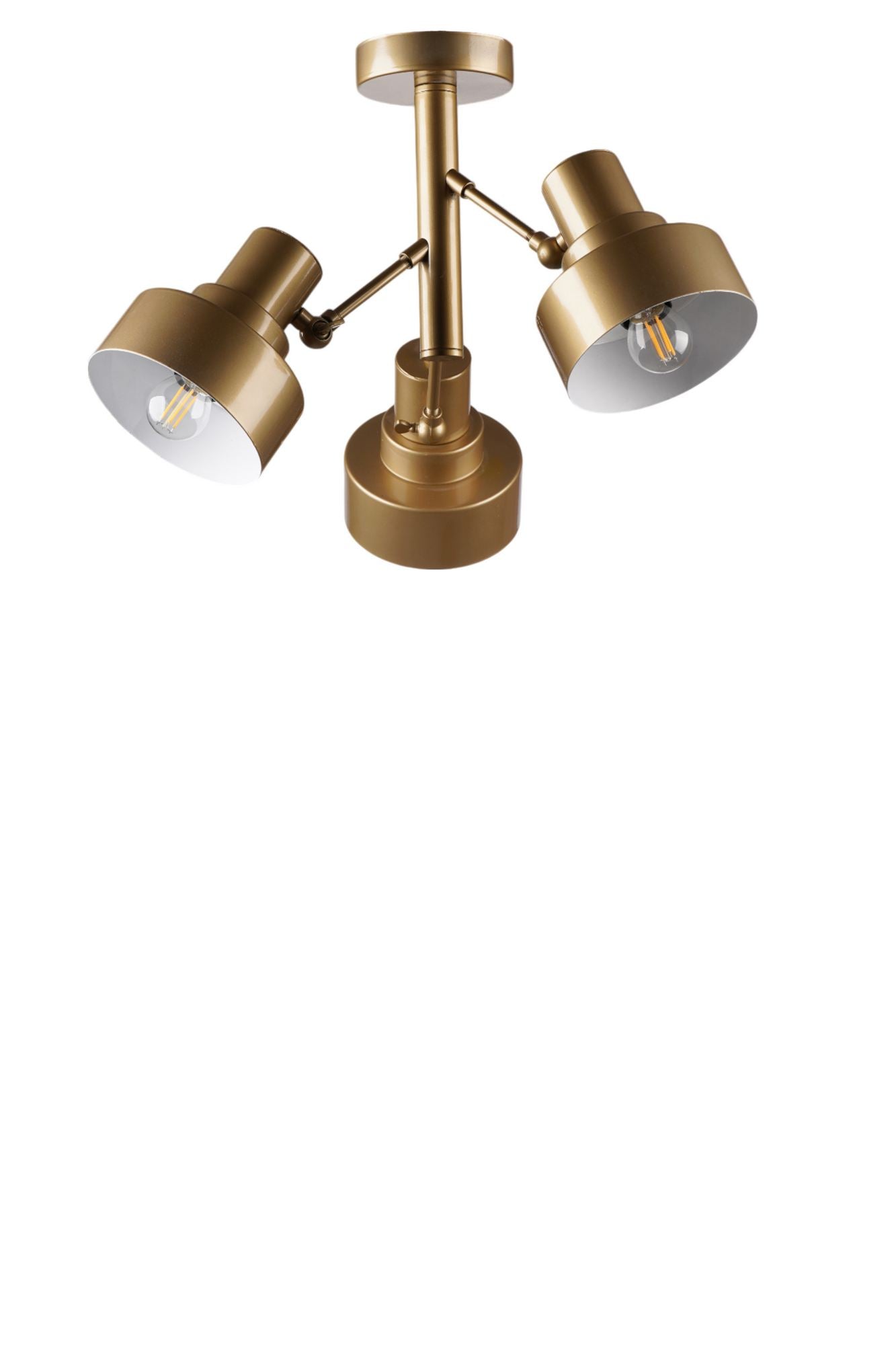 Candeeiro de Teto - Ø14 h:20 cm - Dourado - Metal