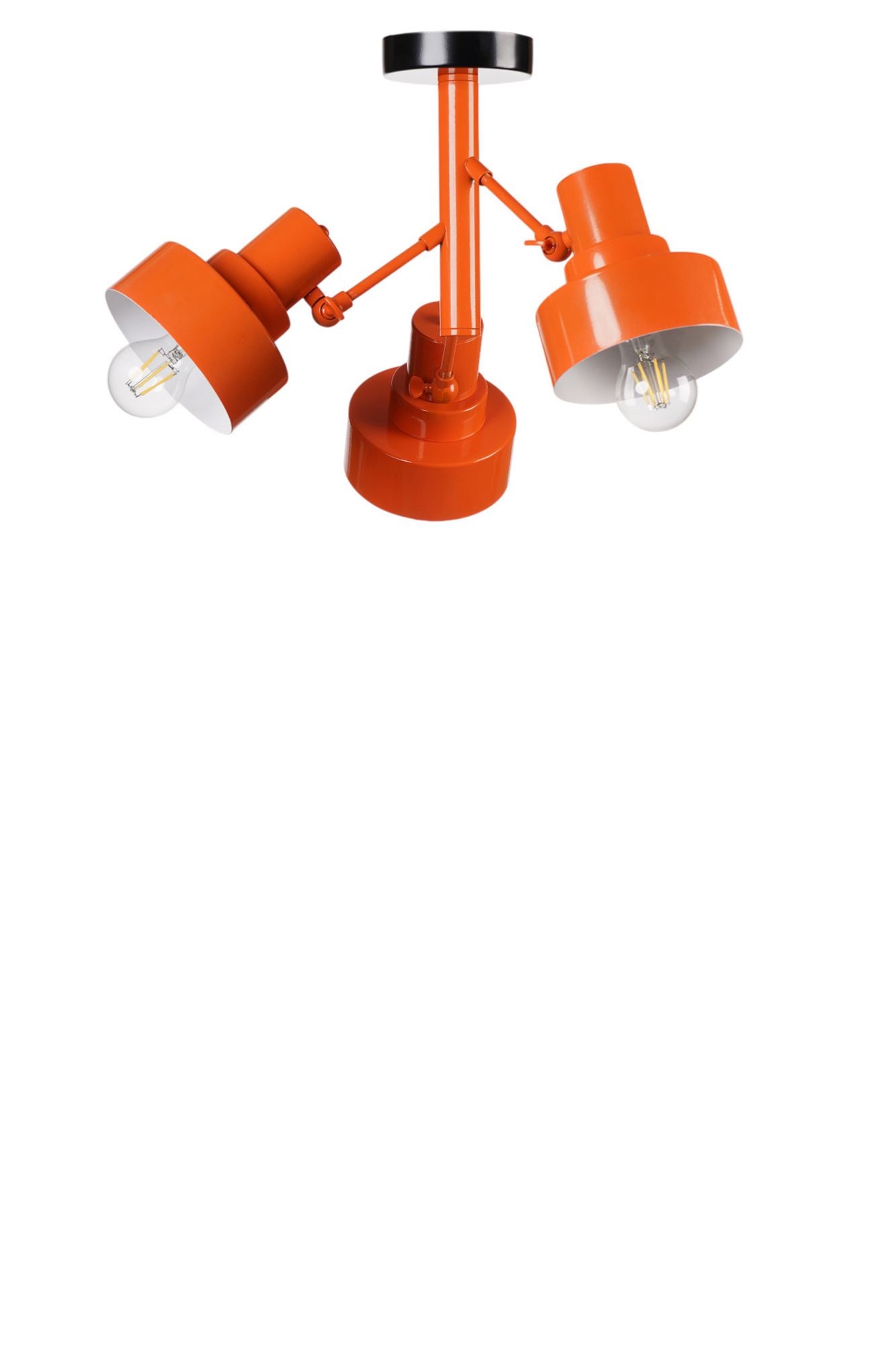 Candeeiro de Teto – 42 cm – Laranja – Metal