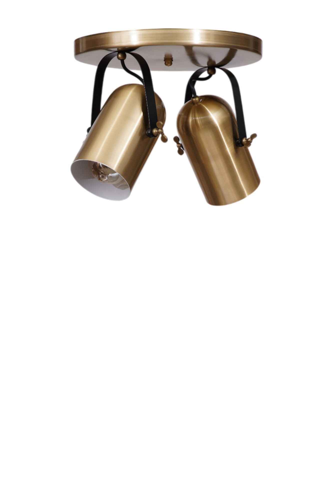 Candeeiro de Teto - 25 cm - Dourado - Metal