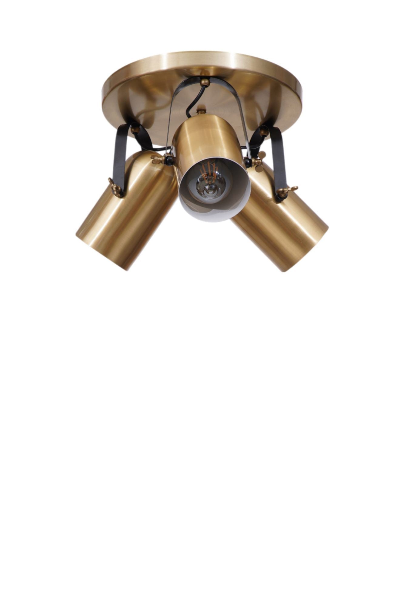 Candeeiro de Teto – 25 cm – Ouro – Metal