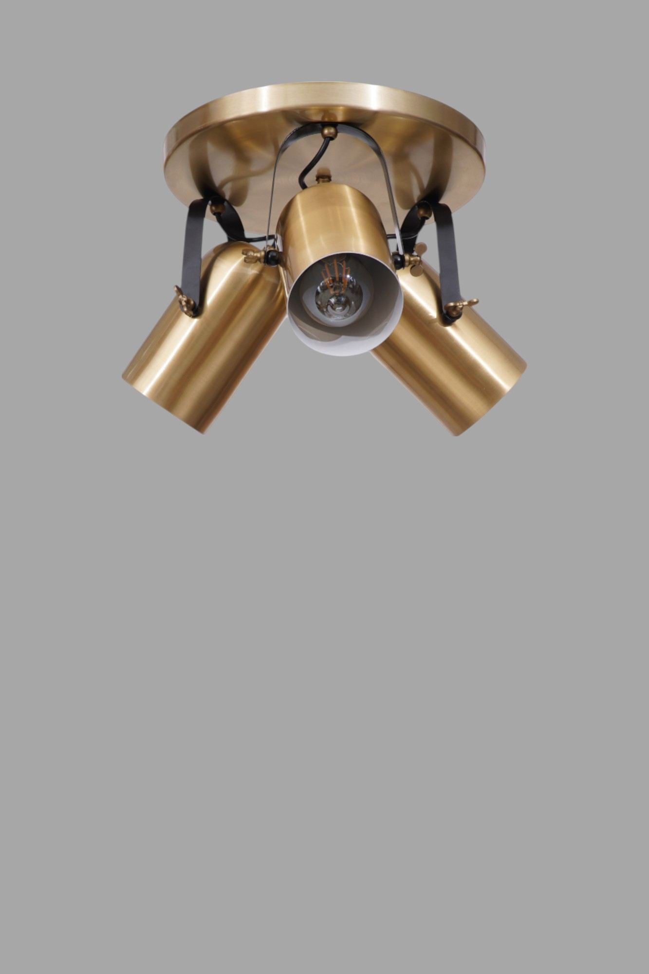 Candeeiro de Teto – 25 cm – Ouro – Metal