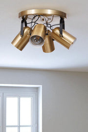 Candeeiro de Teto – 25 cm – Dourado – Metal