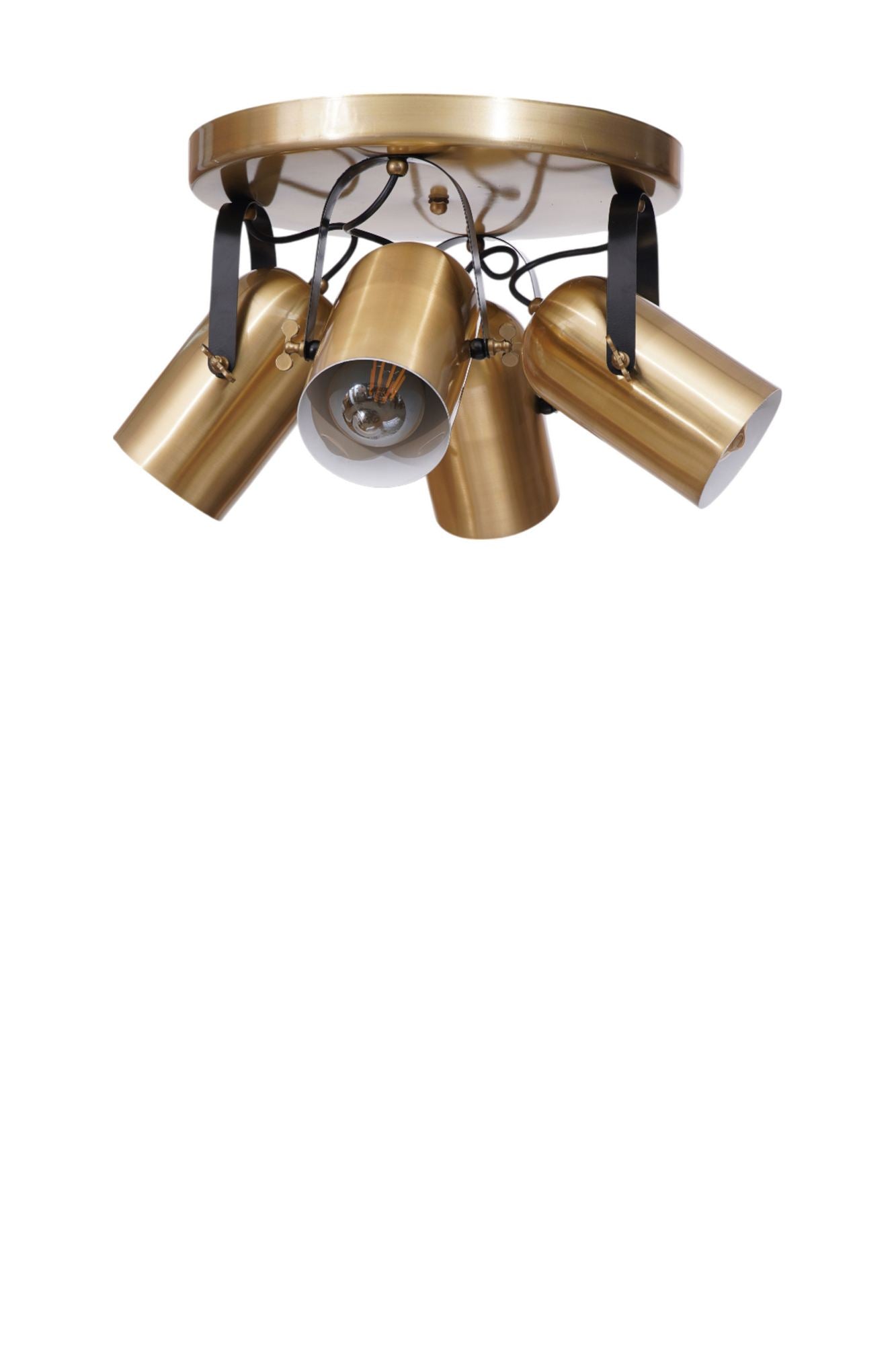 Candeeiro de Teto – 25 cm – Dourado – Metal