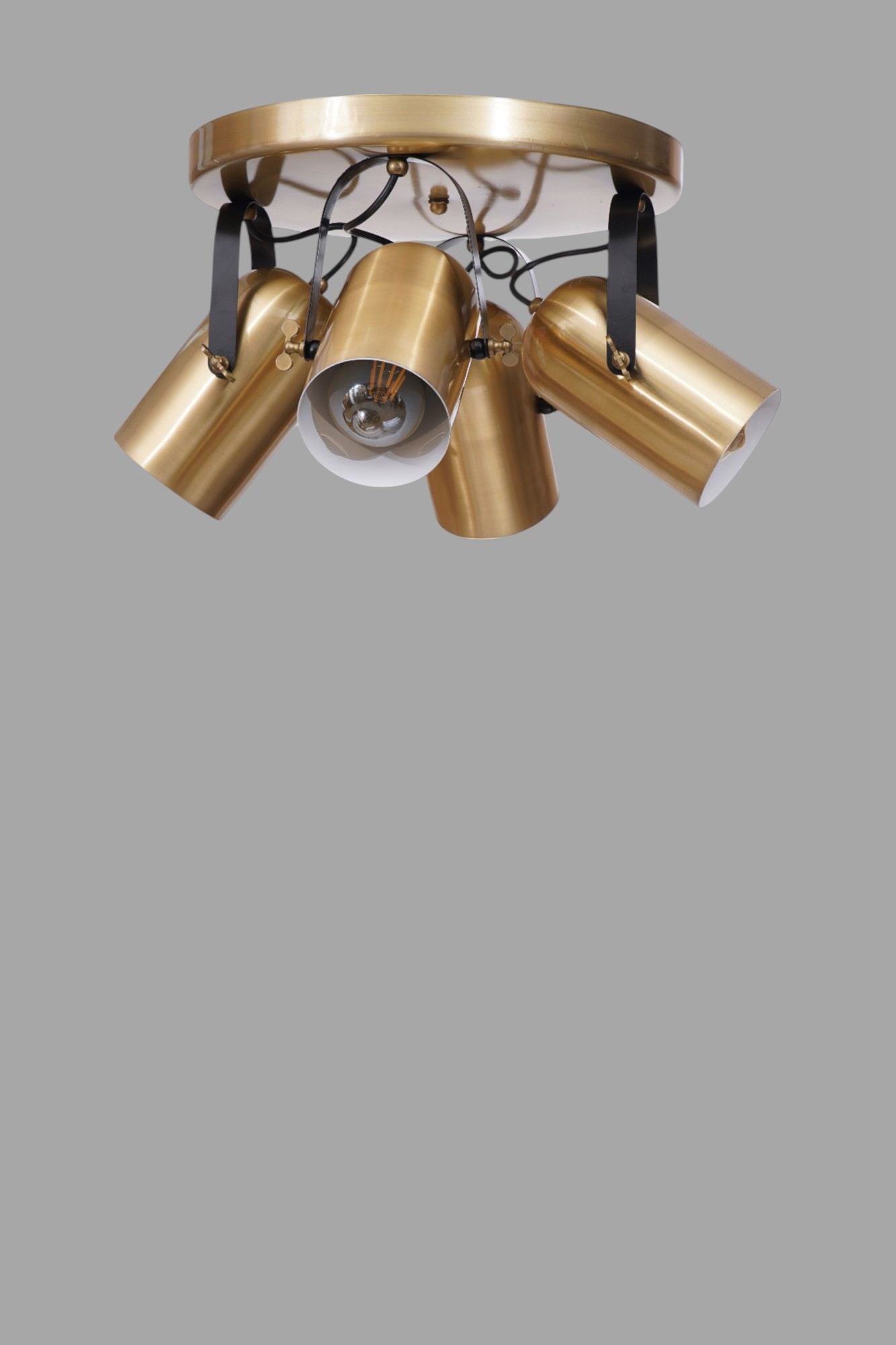 Candeeiro de Teto – 25 cm – Dourado – Metal