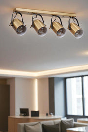 Candeeiro de Teto – 25 cm – Dourado – Metal